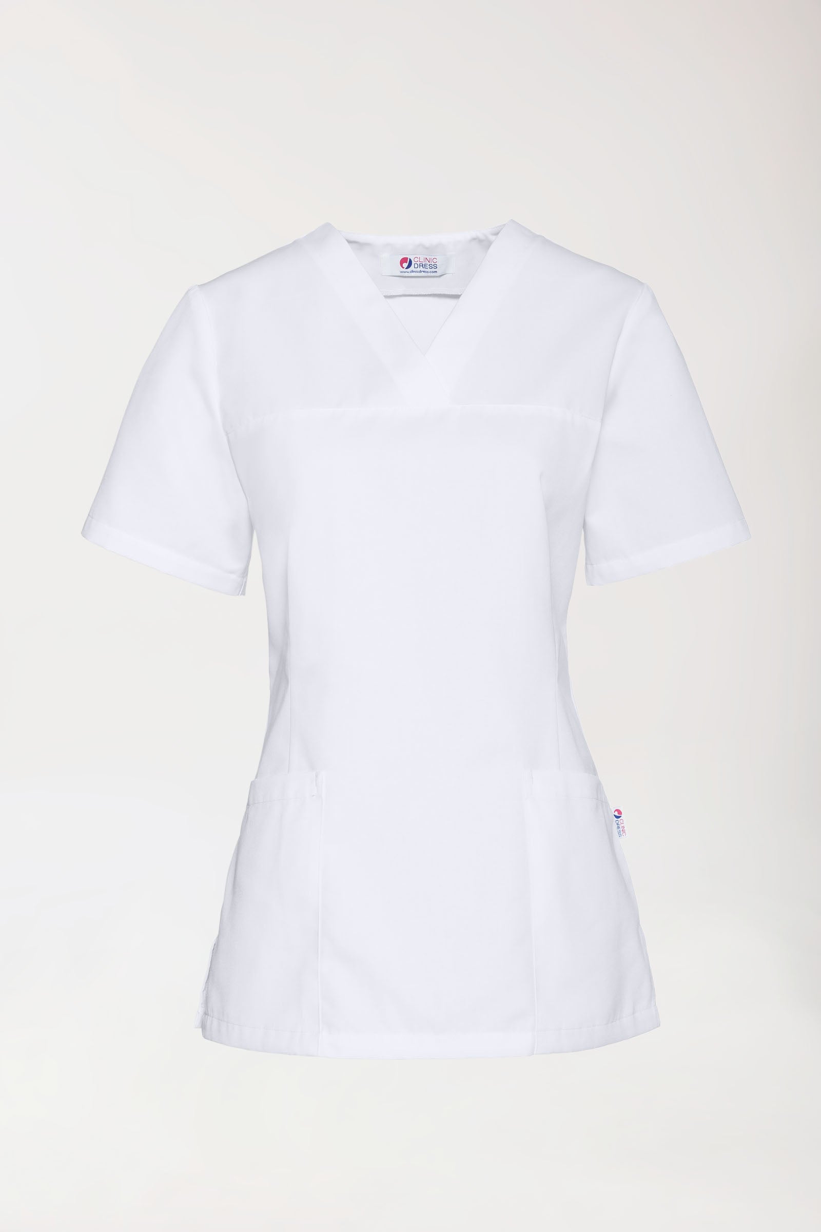 JUST STRONG Schlupfkasack Damen - V-Ausschnitt weiß