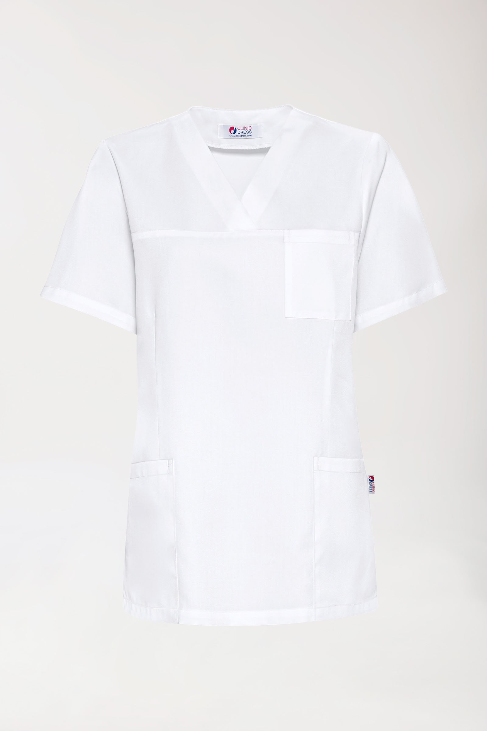 GREEN Schlupfkasack Damen - V-Ausschnitt weiß