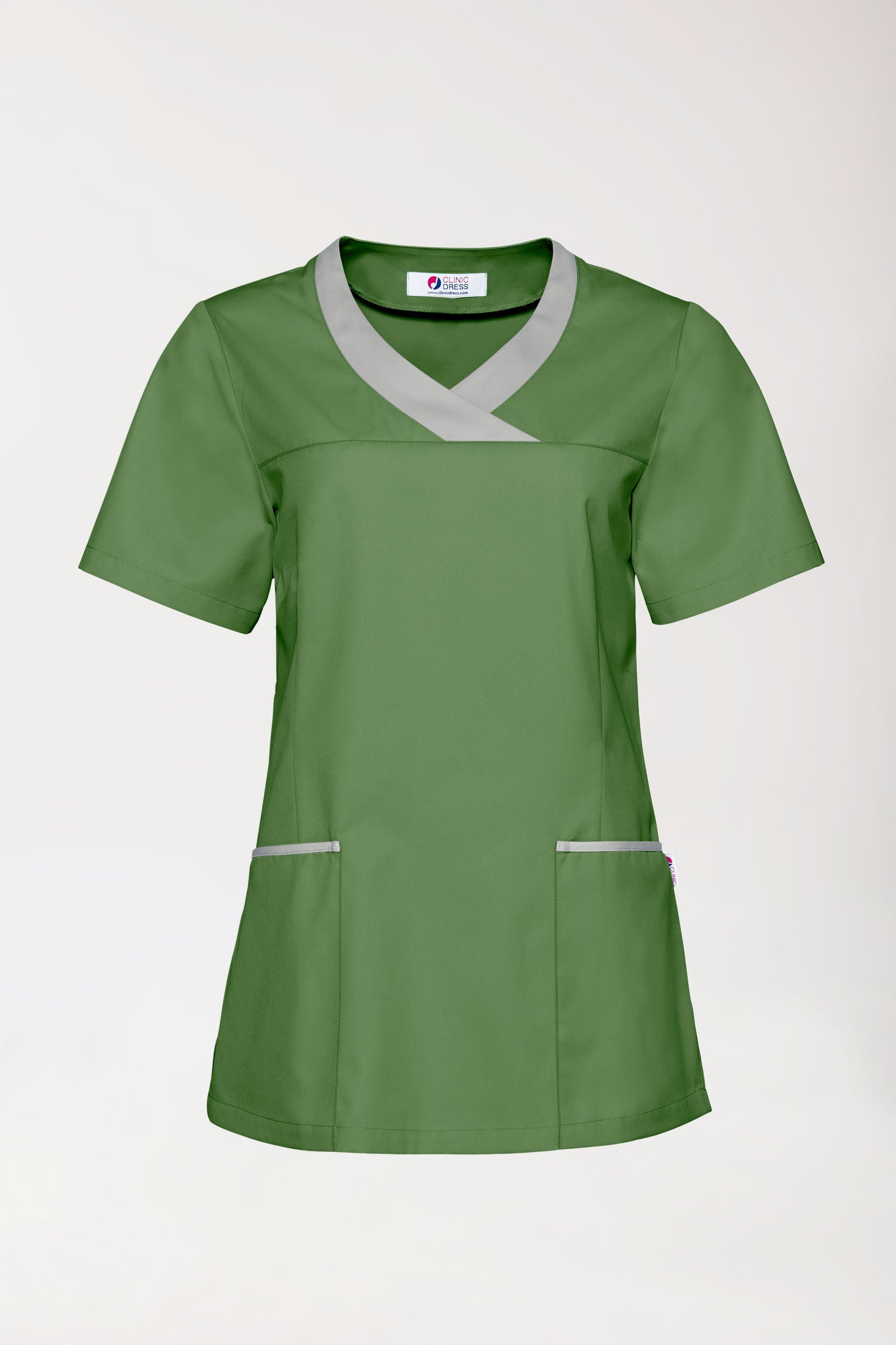 CORE Schlupfkasack Damen wiesengrün/grau, Vorderansicht 