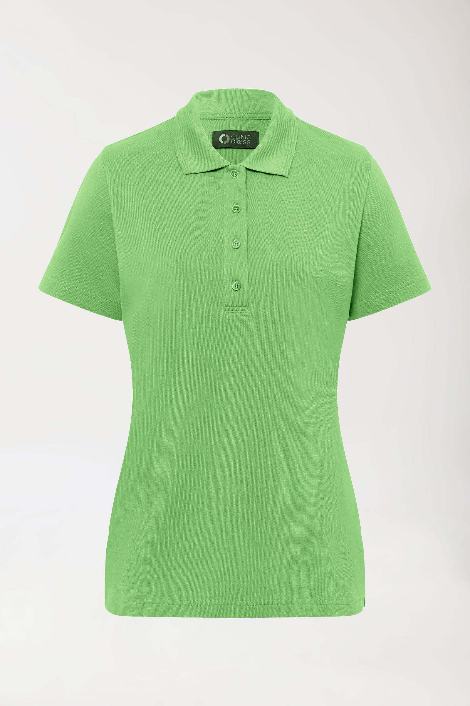 COMFY FLEX Stretch Shirt Damen - Polokragen apfelgrün