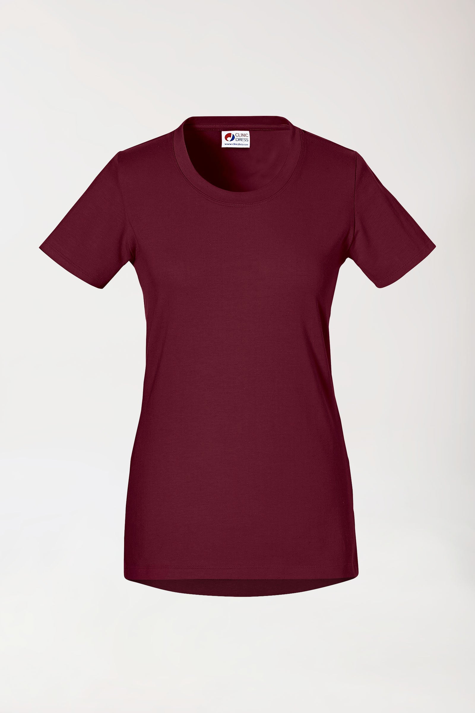 CORE Shirt Damen - Rundhals bordeaux, Vorderansicht 