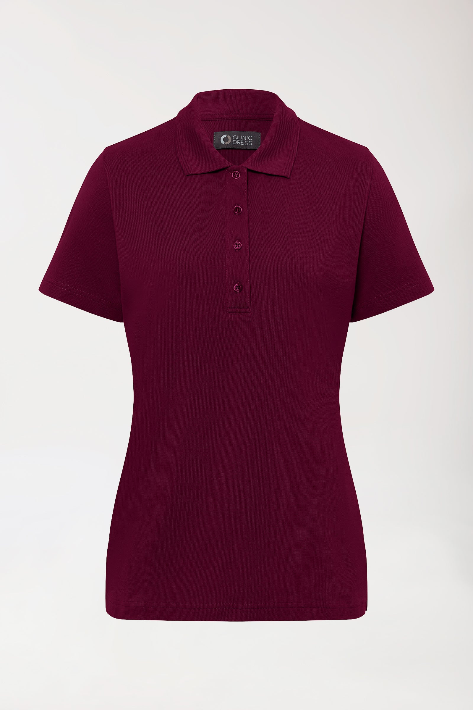 COMFY FLEX Stretch Shirt Damen - Polokragen bordeaux, Vorderansicht 