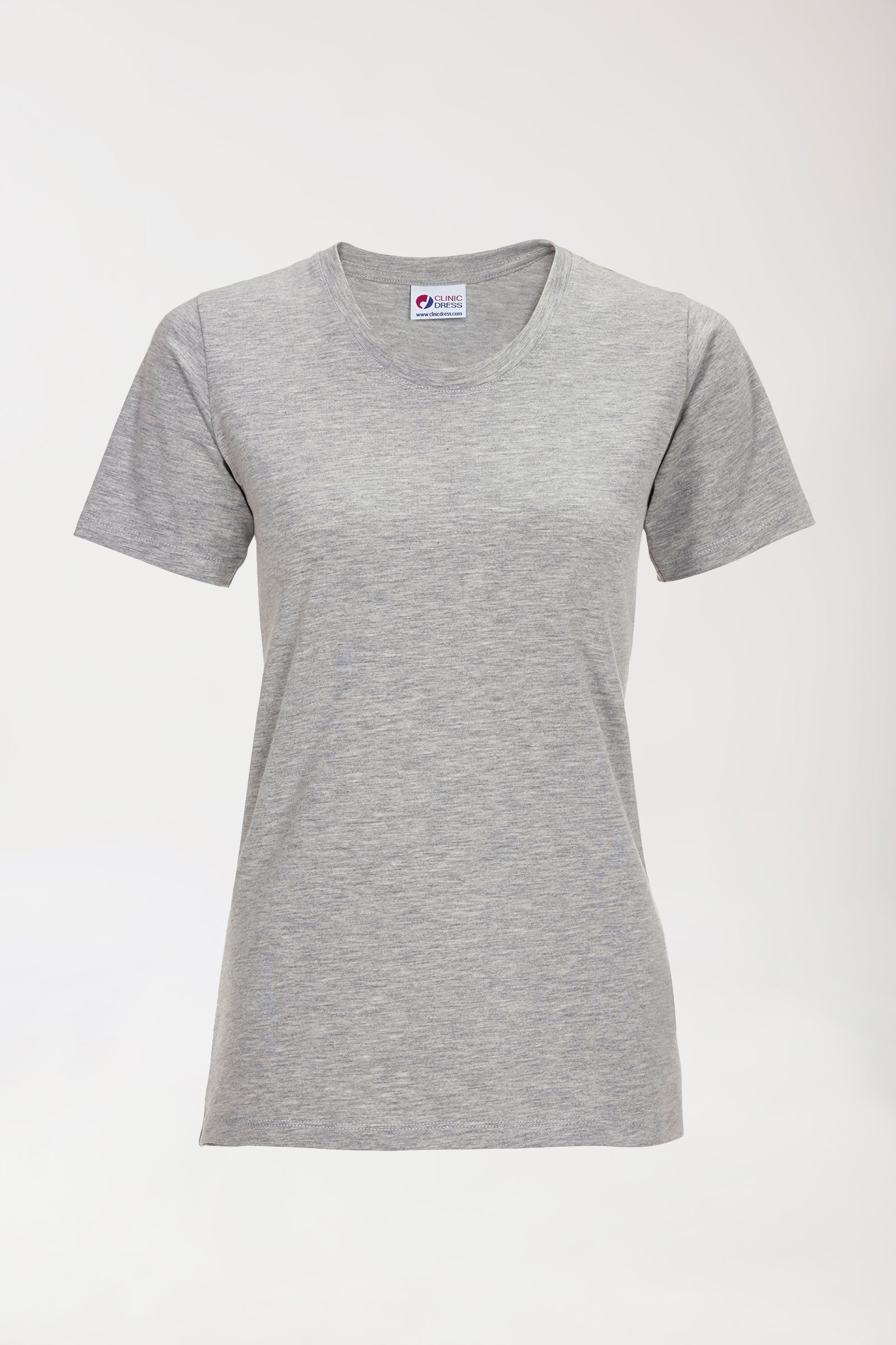 CORE Shirt Damen - Rundhals grau melange, Vorderansicht 
