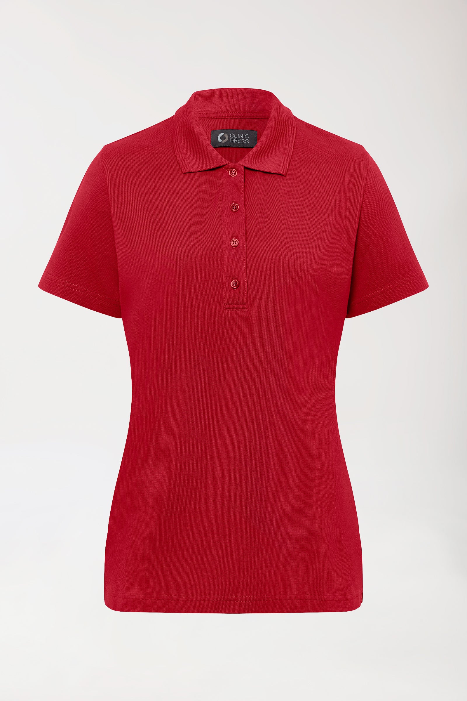 COMFY FLEX Stretch Shirt Damen - Polokragen rot, Vorderansicht 