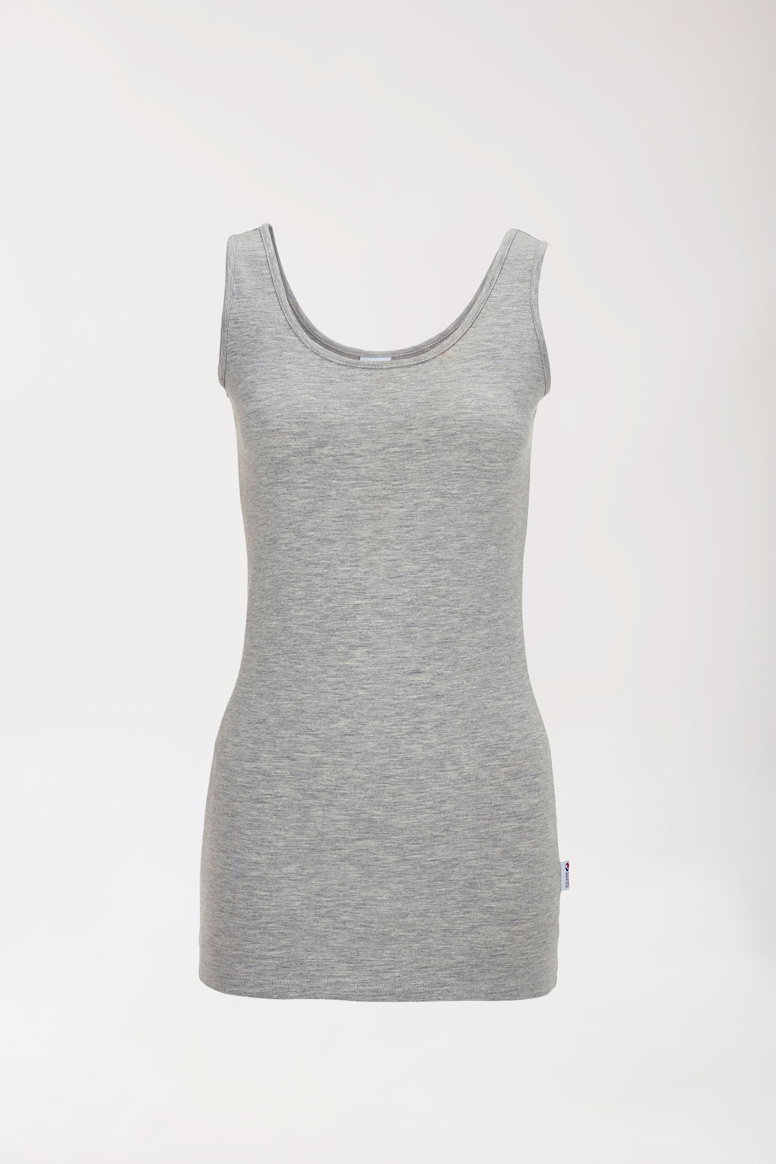 CORE Top Damen - Rundhals grau melange