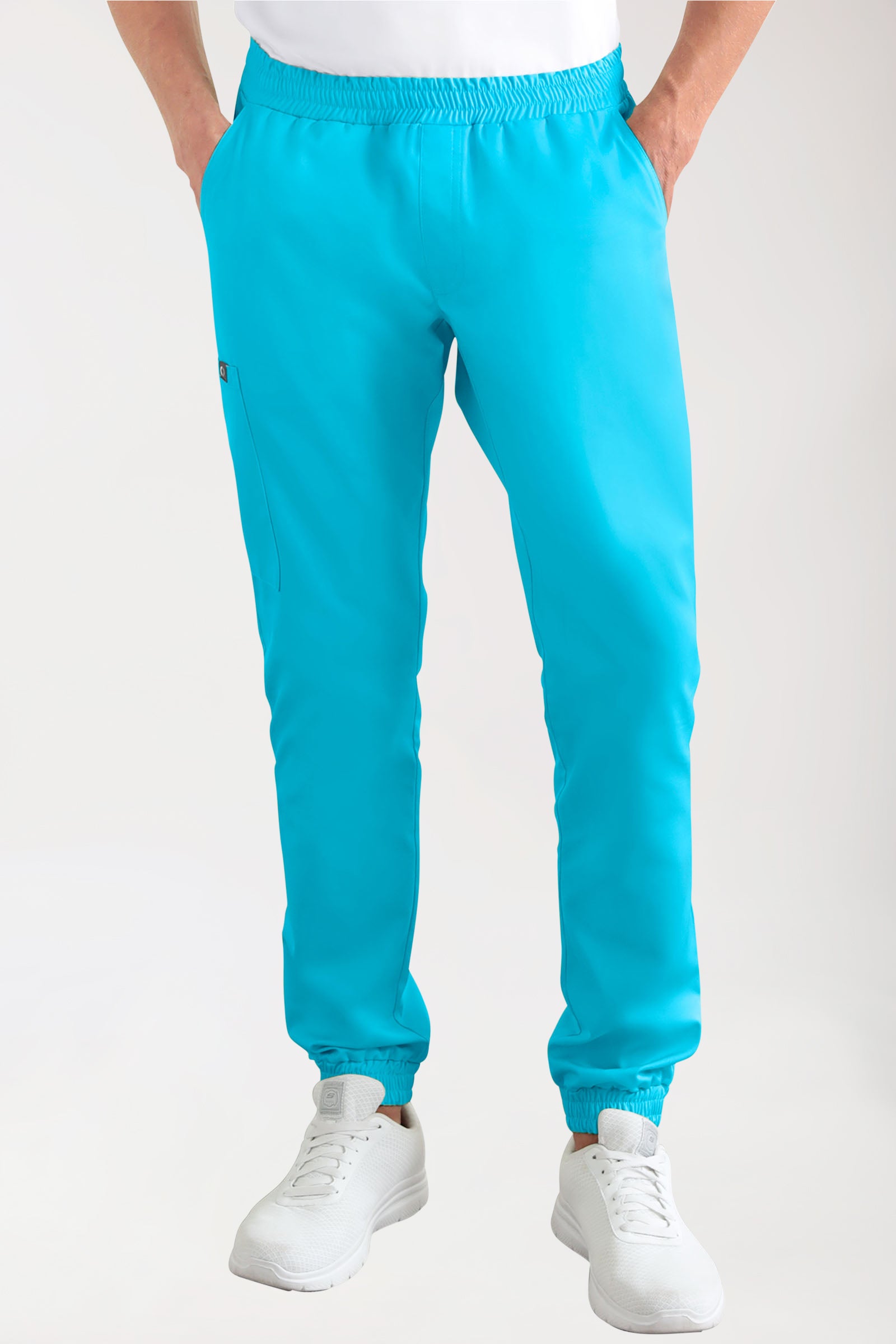 CORE Cargohose Herren - Jogpants Style türkis, Vorderansicht 