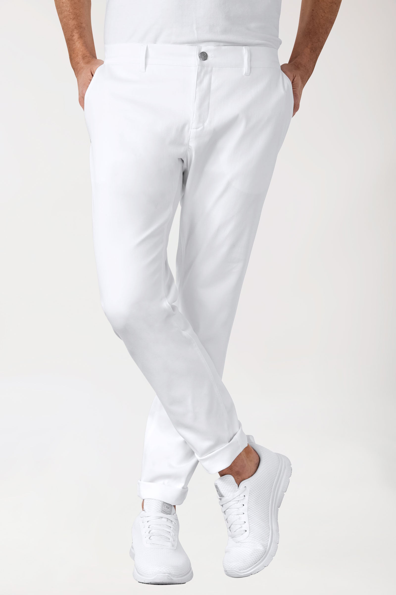 COMFY FLEX Hose Herren - Chino Style weiß, Vorderansicht 