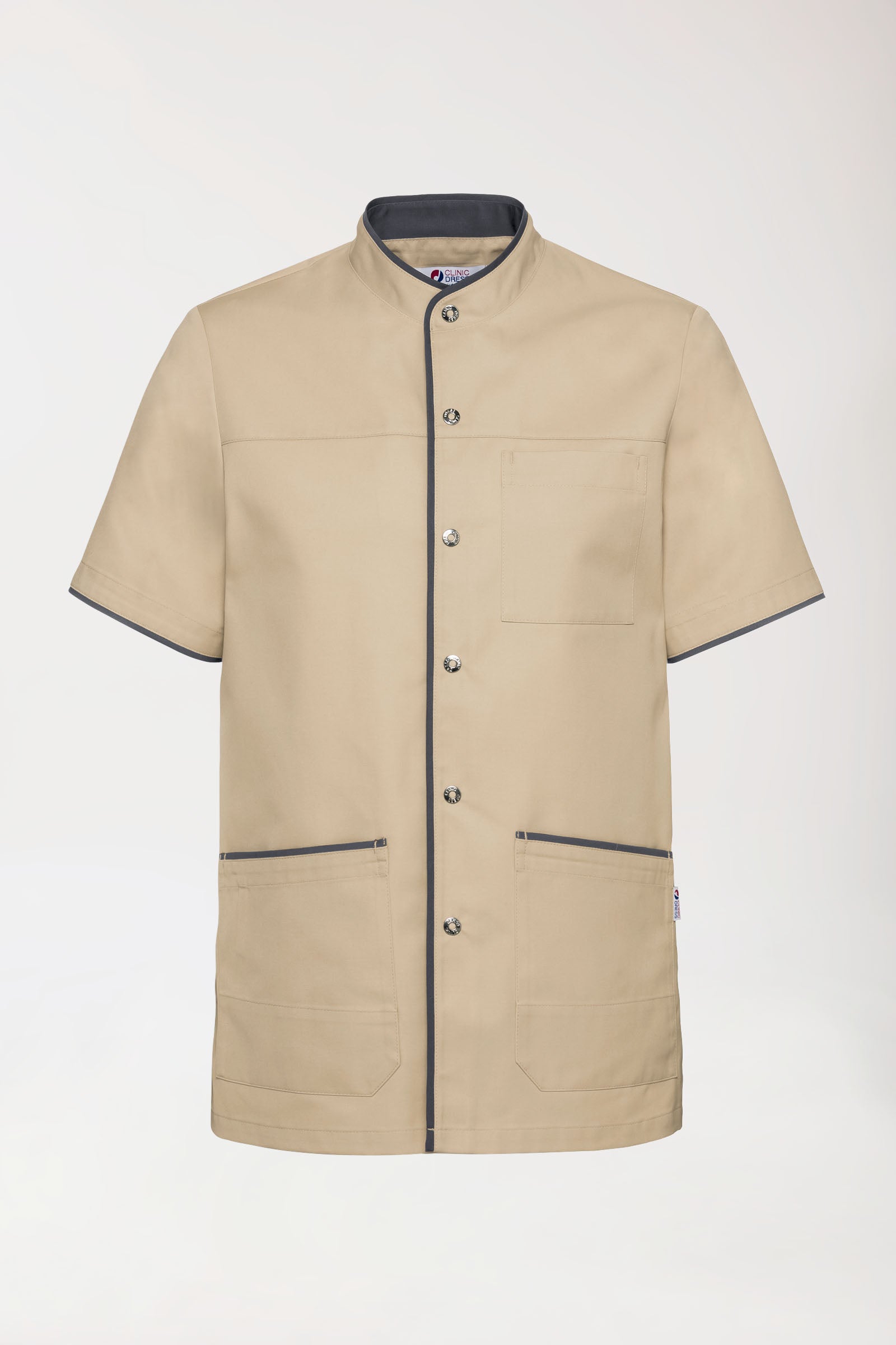 Beauty Kasack Herren - durchgeknöpft bisquit/anthrazit