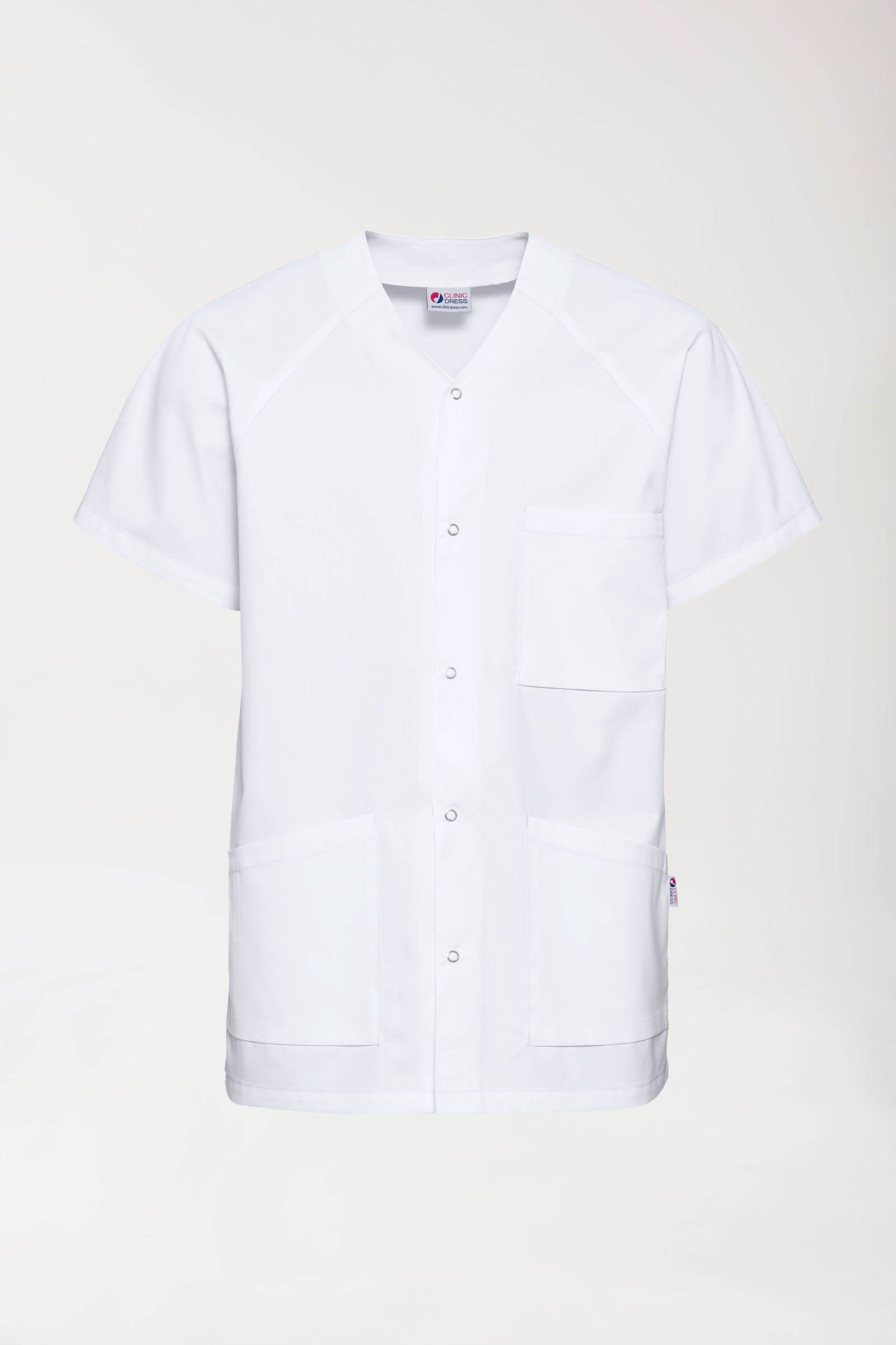 CORE Kasack Herren - durchgeknöpft weiß