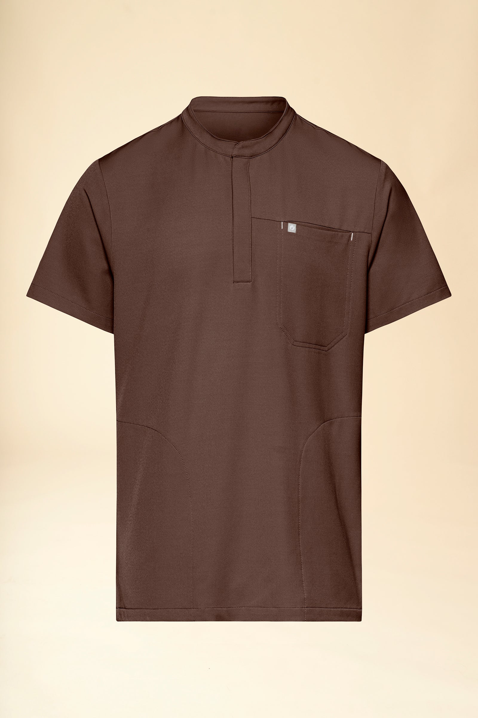 KAERE Schlupfkasack Herren - Stehkragen coffee, Vorderansicht 