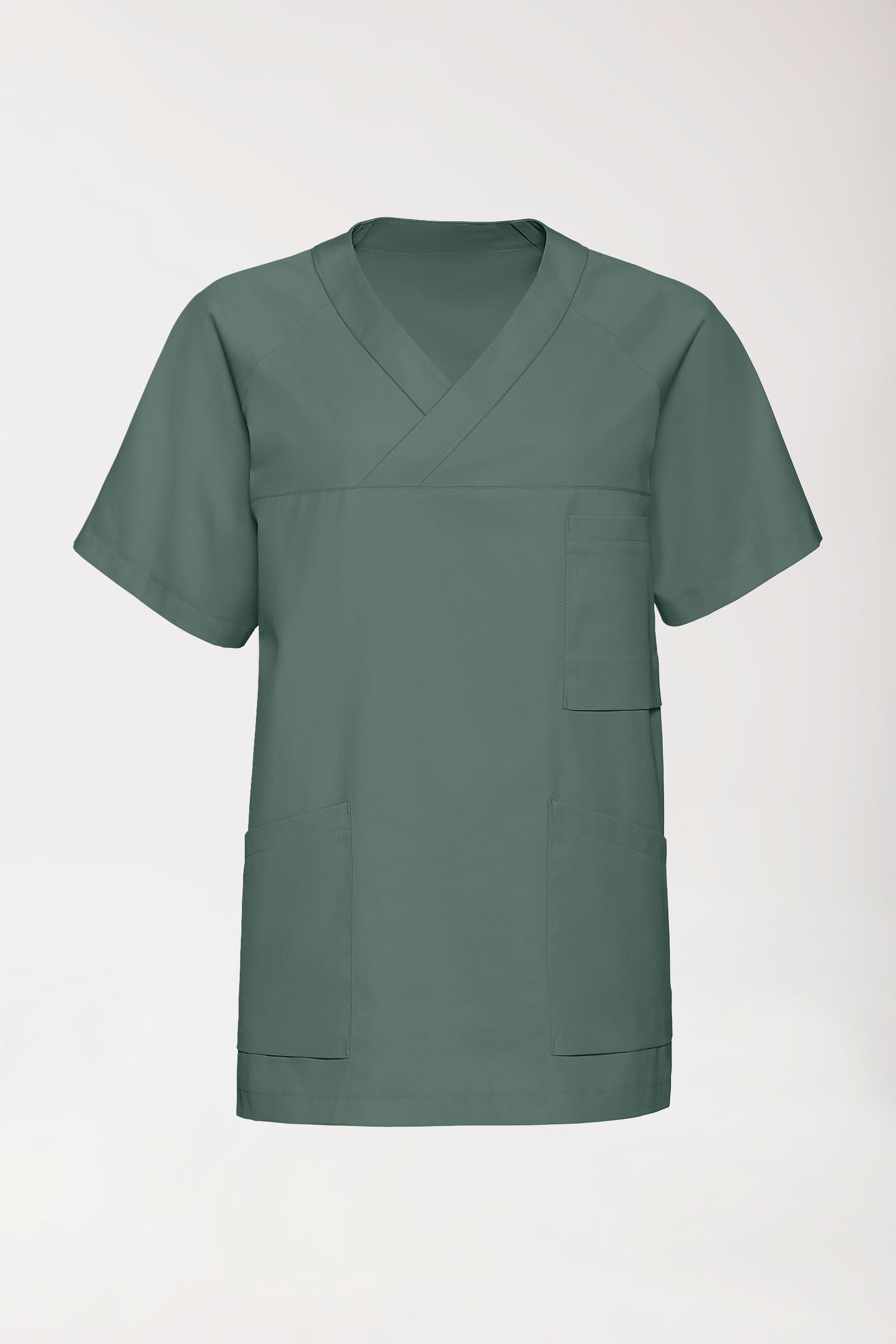 DER Kasack-Kasack Herren - V-Ausschnitt dunkelgrün, Vorderansicht 