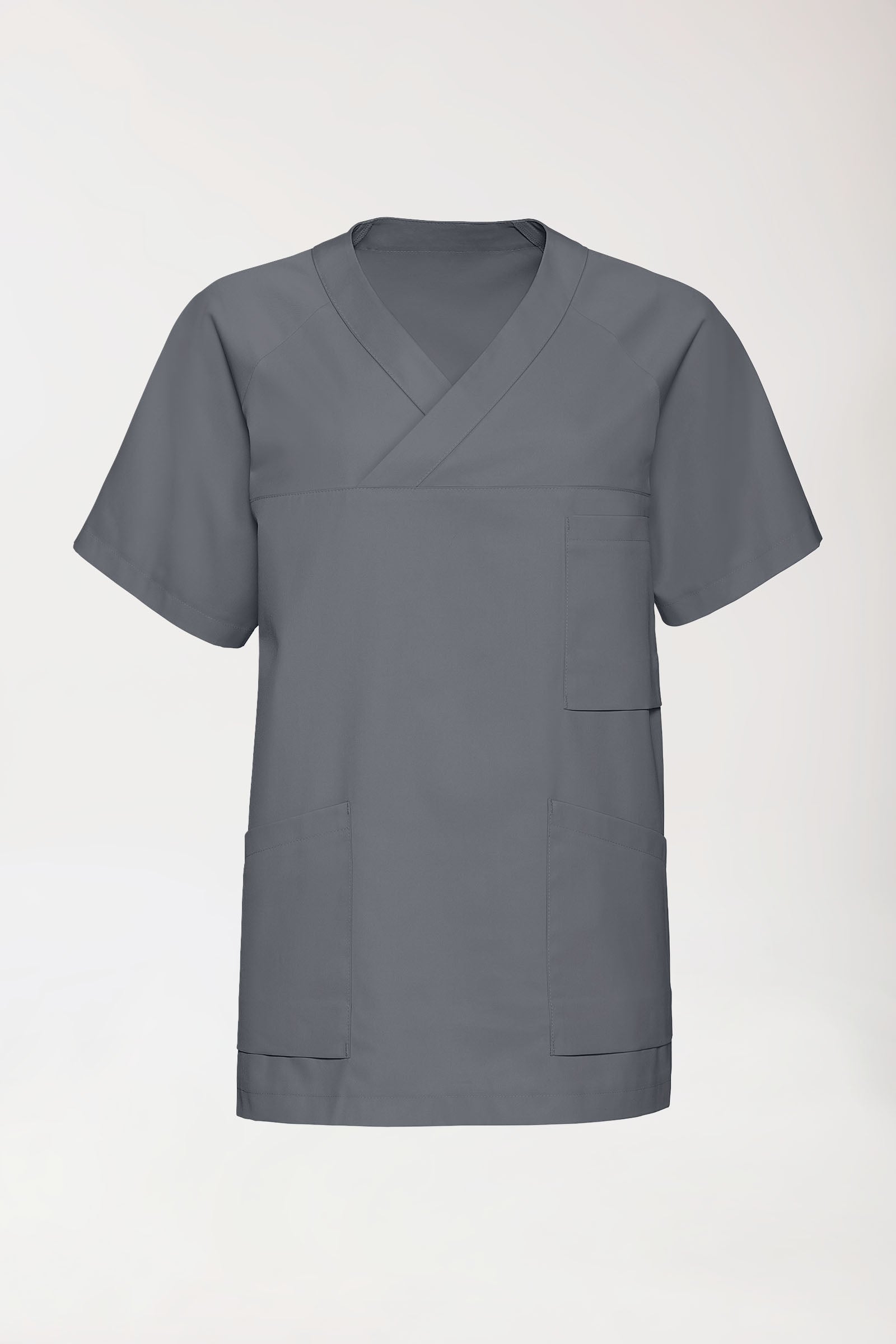 DER Kasack-Kasack Herren - V-Ausschnitt steingrau, Vorderansicht 