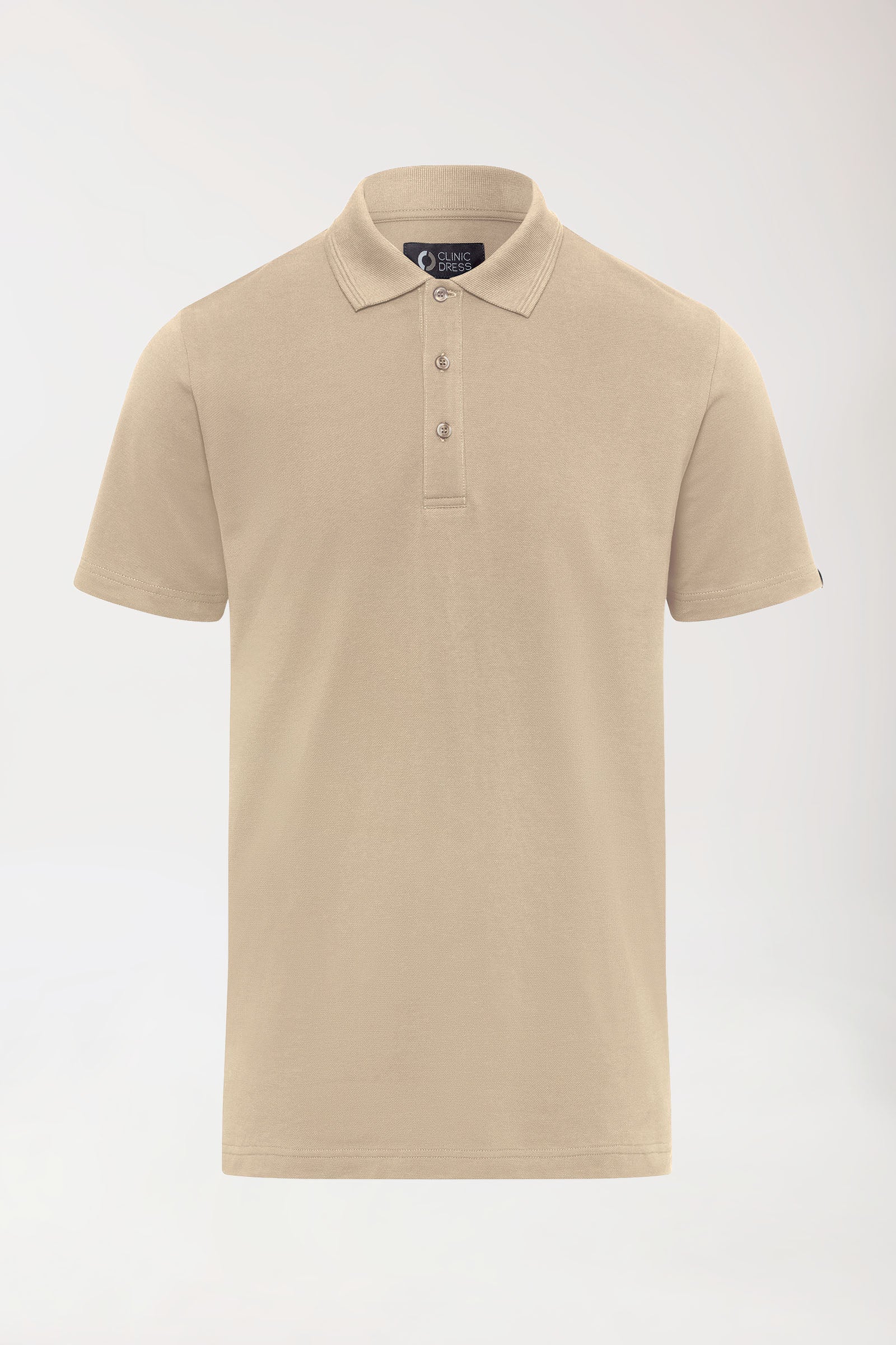COMFY FLEX Stretch Shirt Herren - Polokragen sand, Vorderansicht 