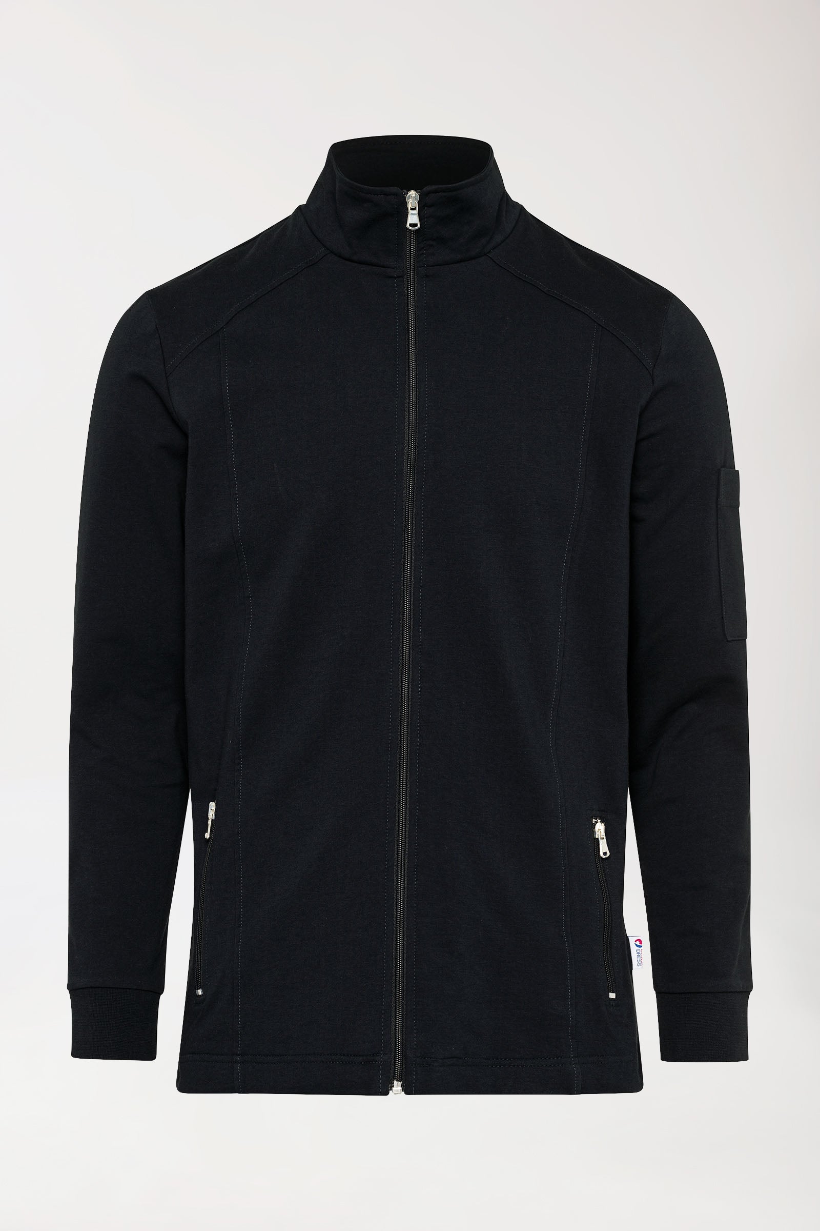 Sweatjacke Herren - Stehkragen schwarz