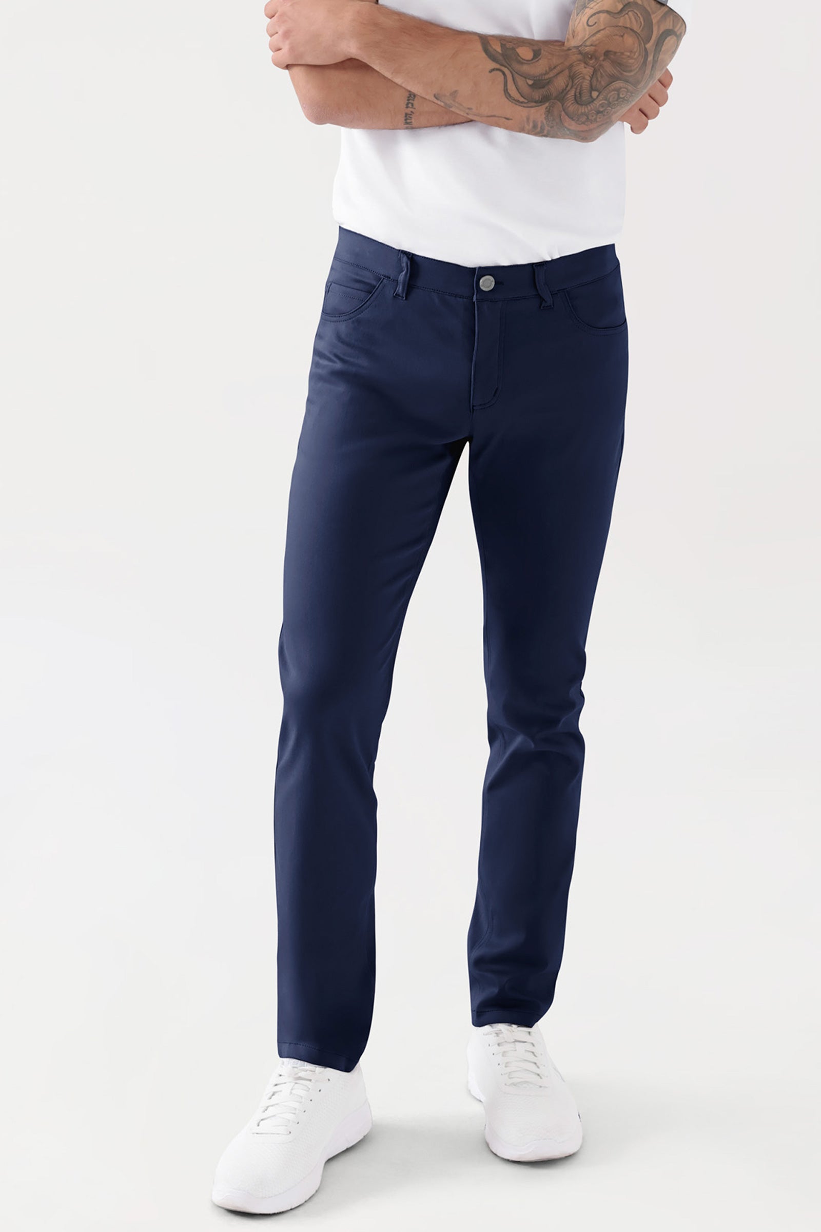 COMFY FLEX 5-Pocket Hose Herren - schlankes Bein navy, Vorderansicht 