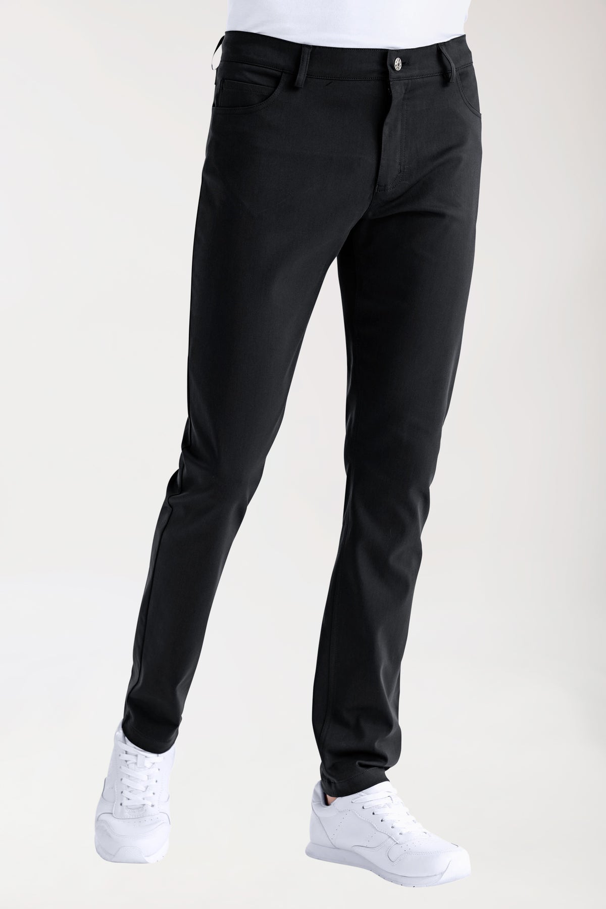 Stretch 5-Pocket Hose Herren - schlankes Bein schwarz