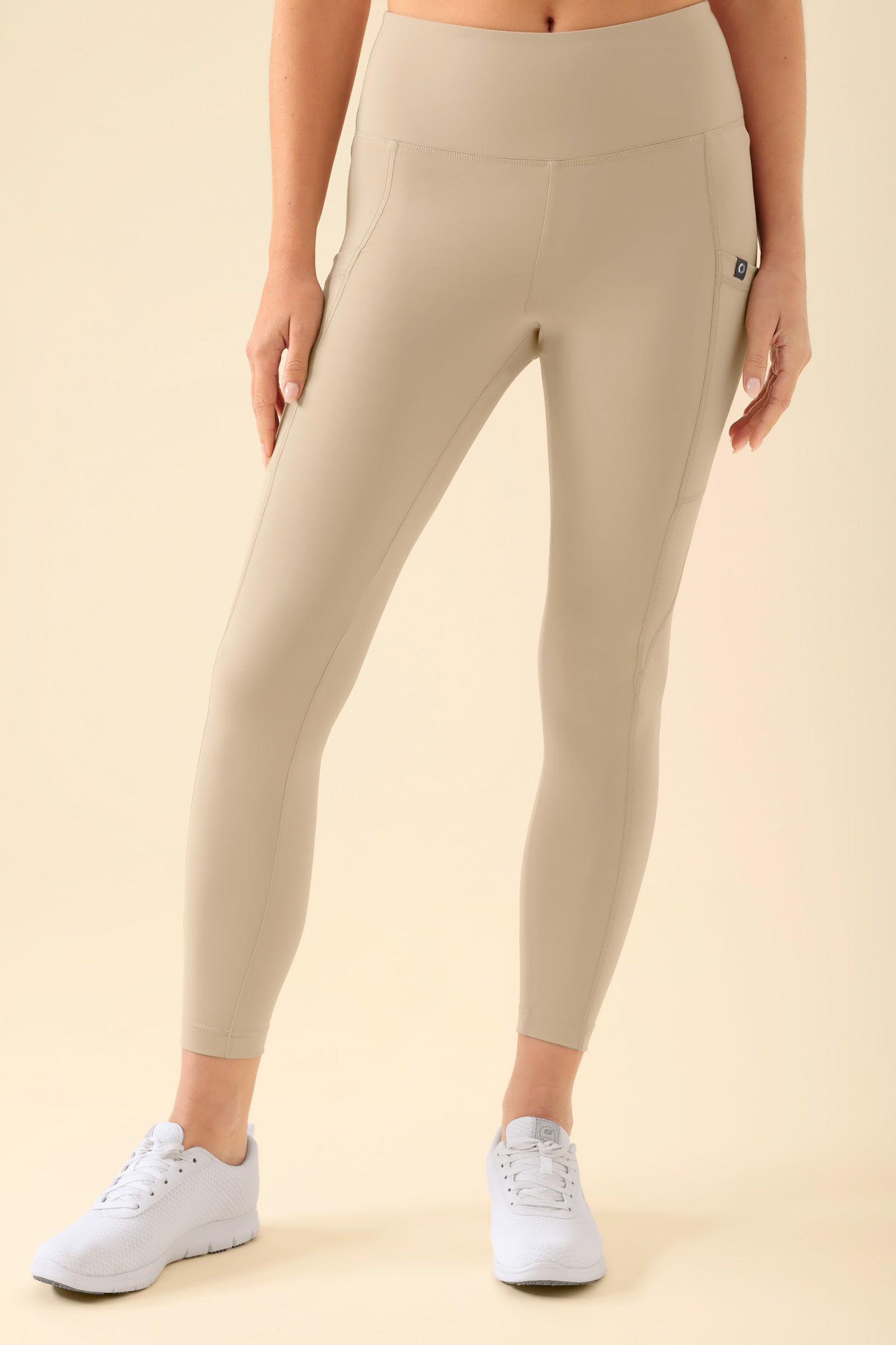 KAERE Leggings Damen - super elastisch sand, Vorderansicht 