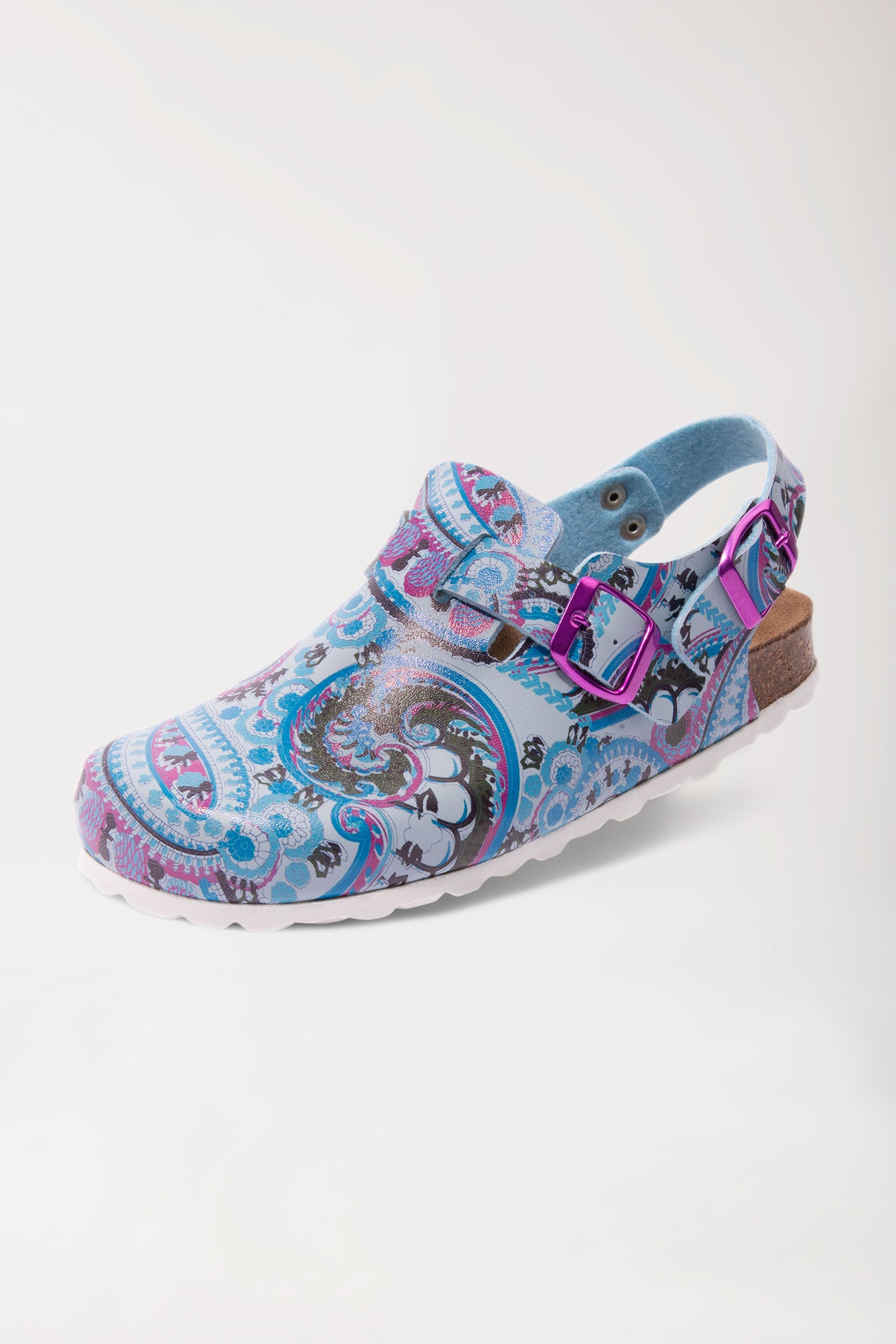 Damen Clog bunt/blau