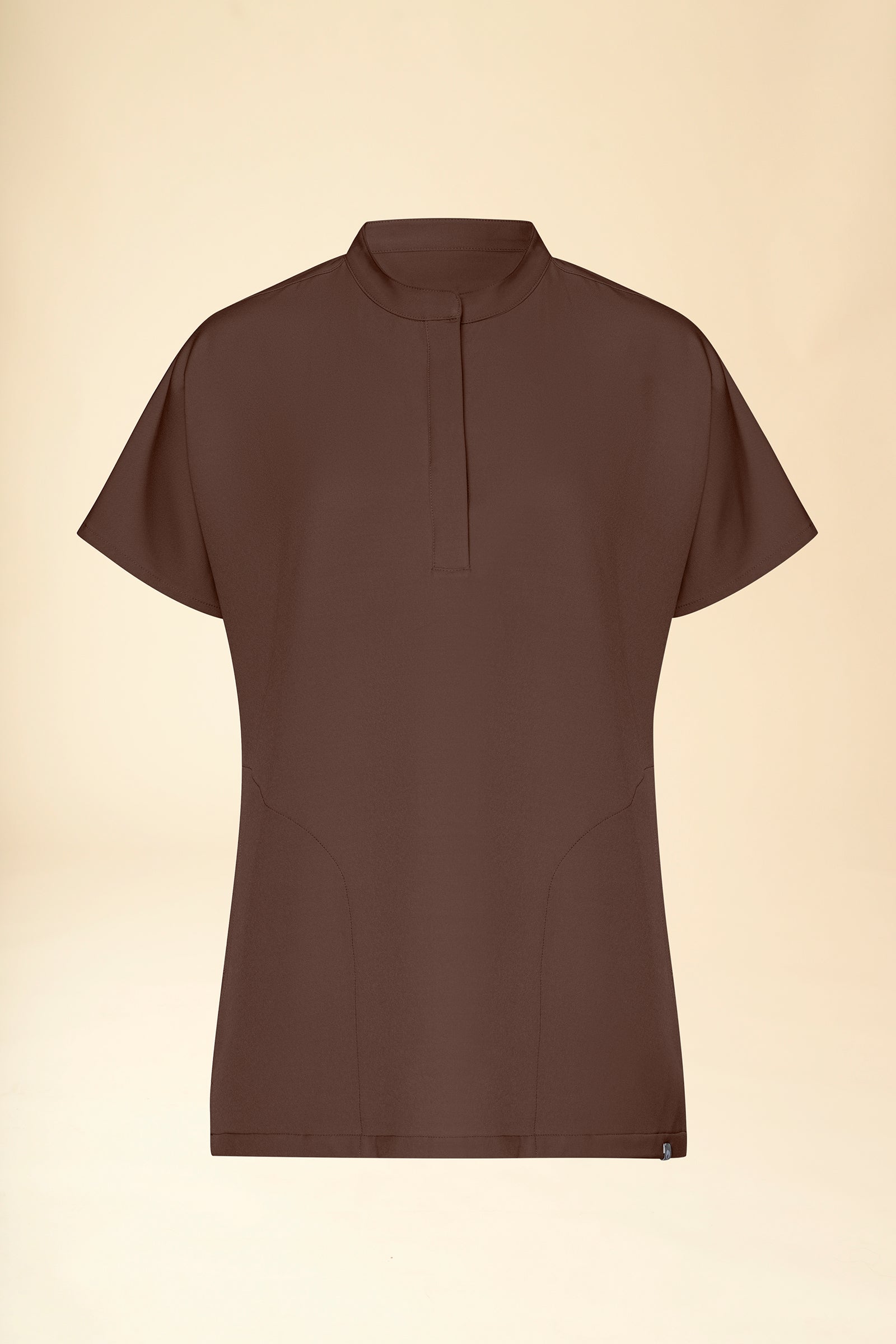 KAERE Schlupfkasack Damen - Stehkragen coffee, Vorderansicht 