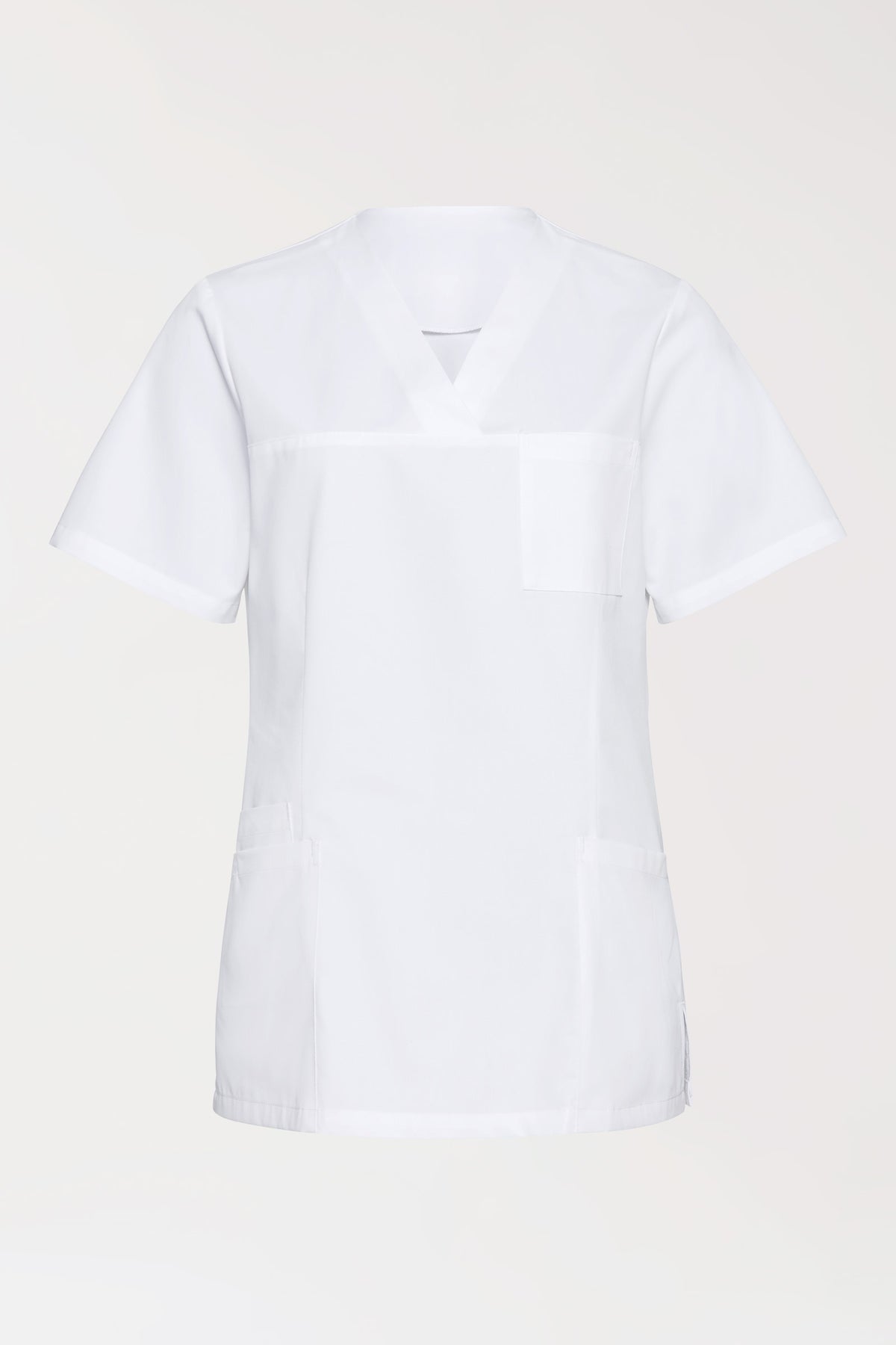 TENCEL™ Schlupfkasack Damen - V-Ausschnitt weiß, Vorderansicht 