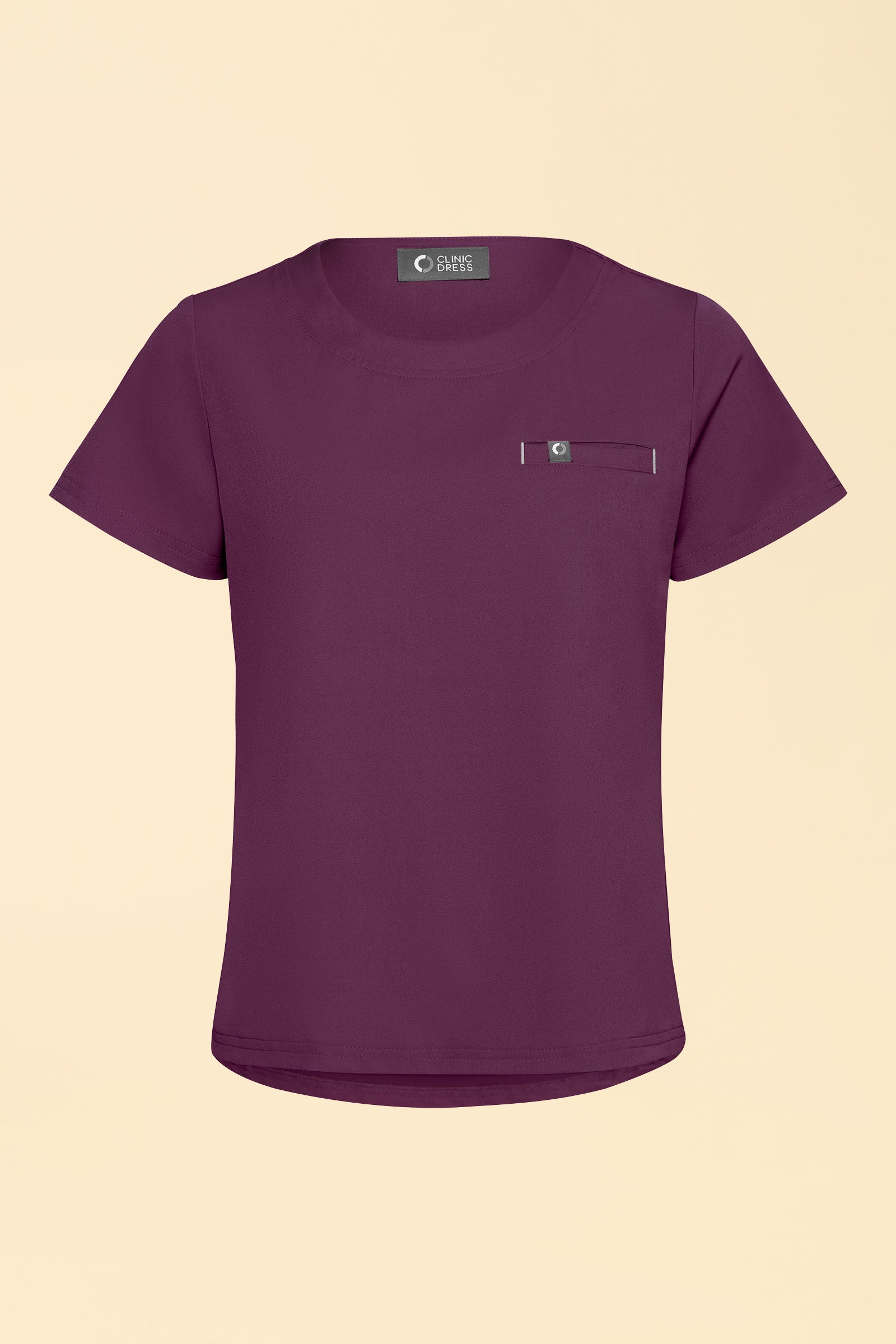 KAERE Shirt Damen - Rundhalsausschnitt pflaume, Vorderansicht 