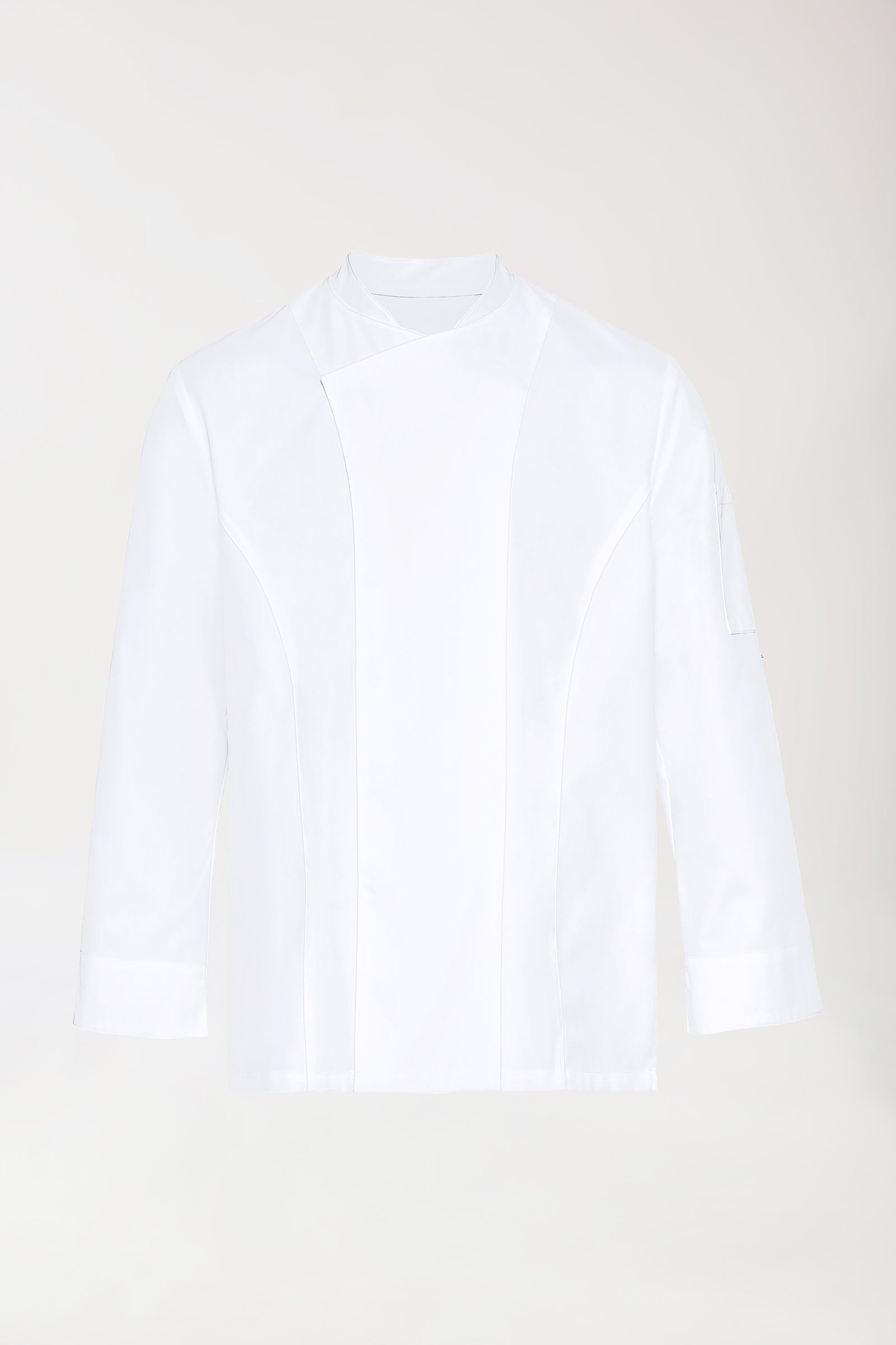 Gastro Kochjacke Herren - 1/1 Arm weiß, Vorderansicht 