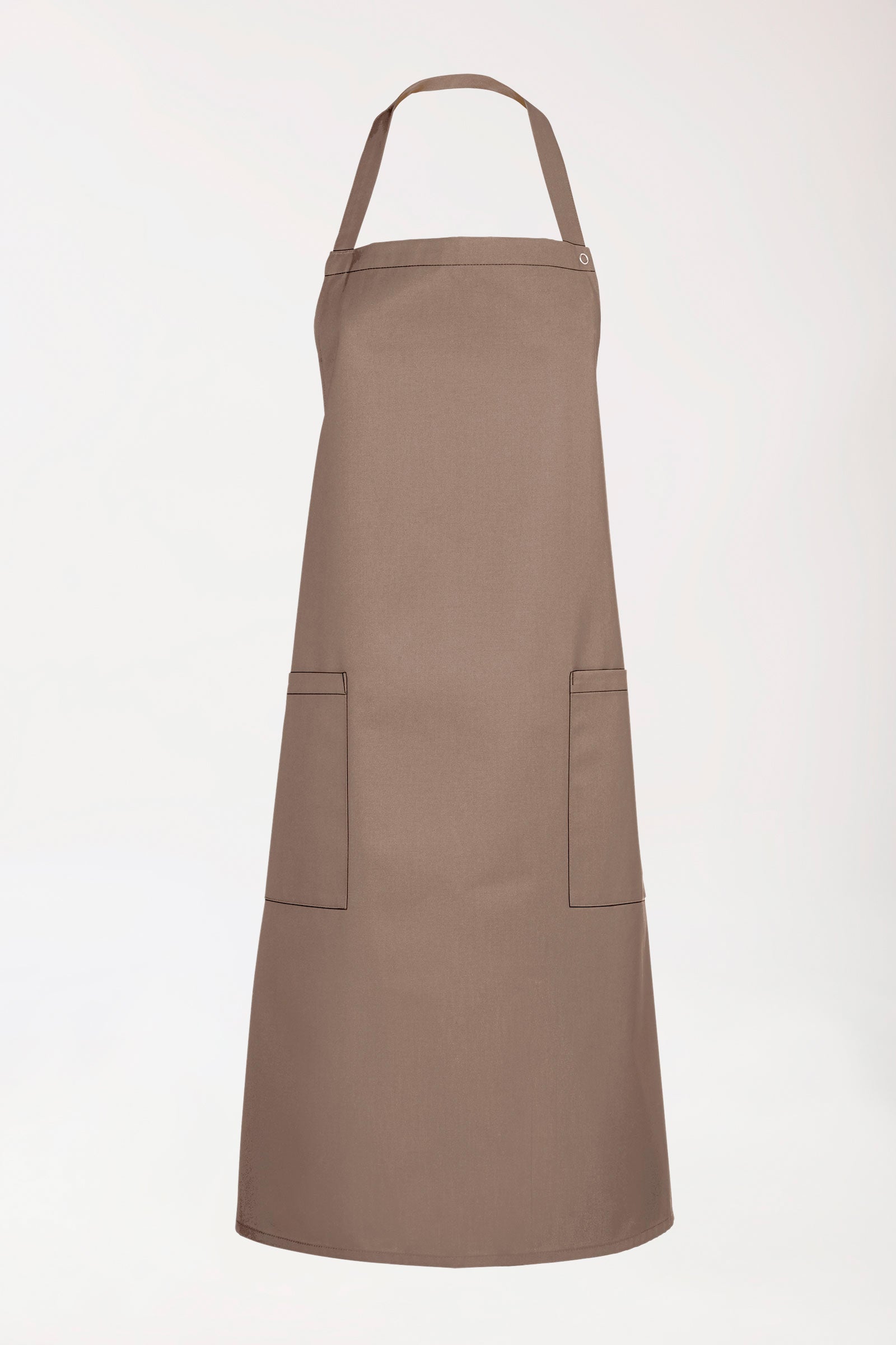 Gastro Latzschürze Unisex - Einheitsgröße taupe