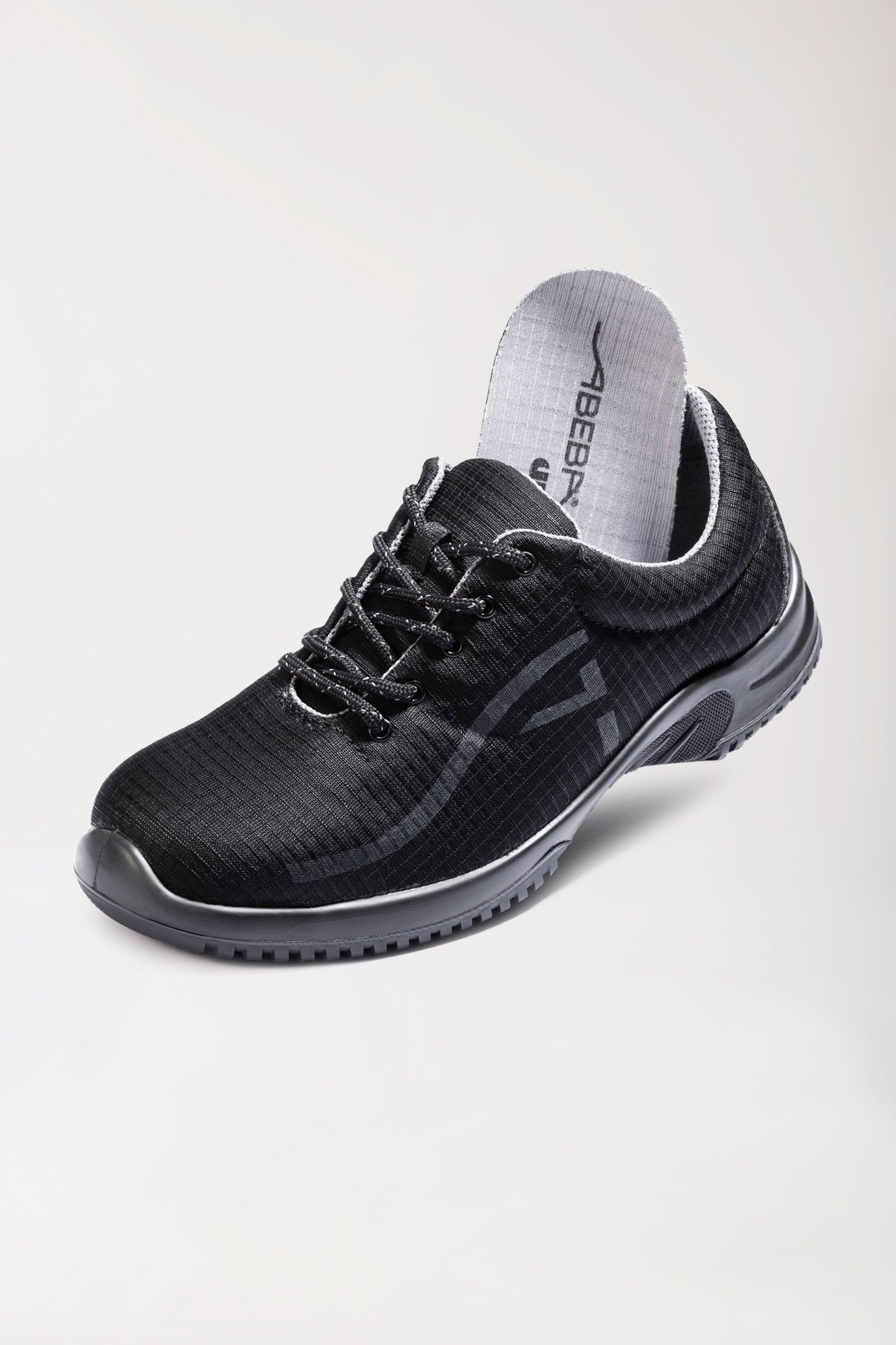 Sicherheitsschuh Schwarz Unisex Abeba, Vorderansicht 