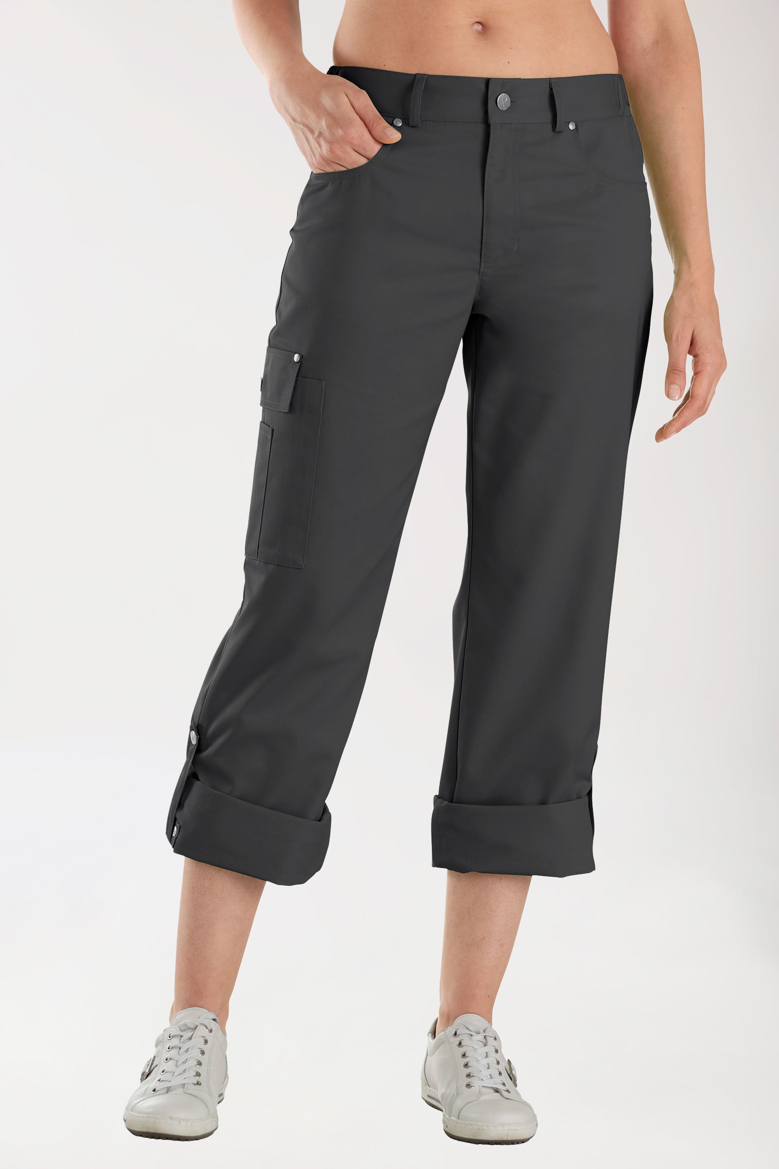 JUST STRONG Hose Unisex - Teilgummibund anthrazit, Vorderansicht 