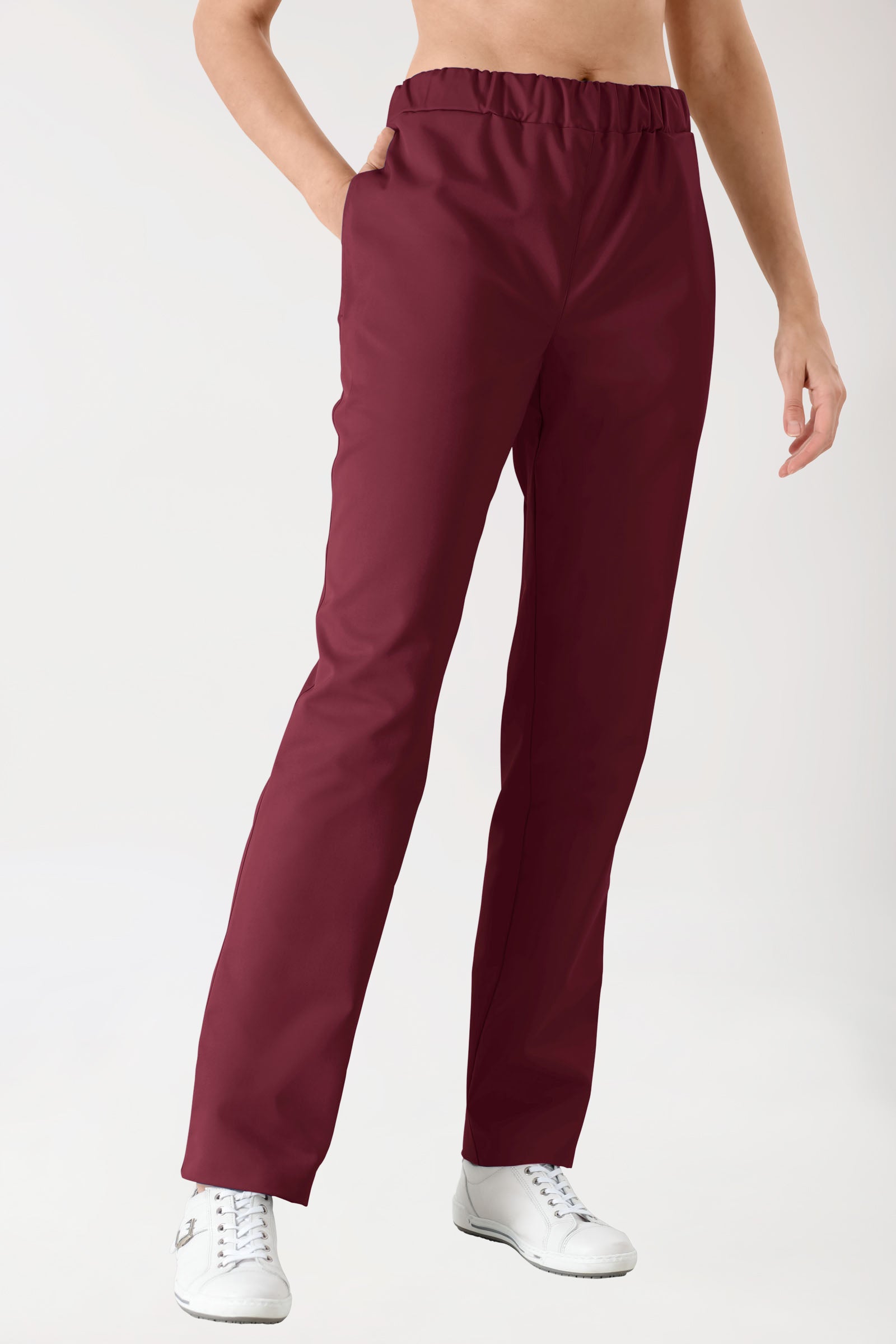 JUST STRONG Hose Unisex - Gummibund bordeaux, Vorderansicht 