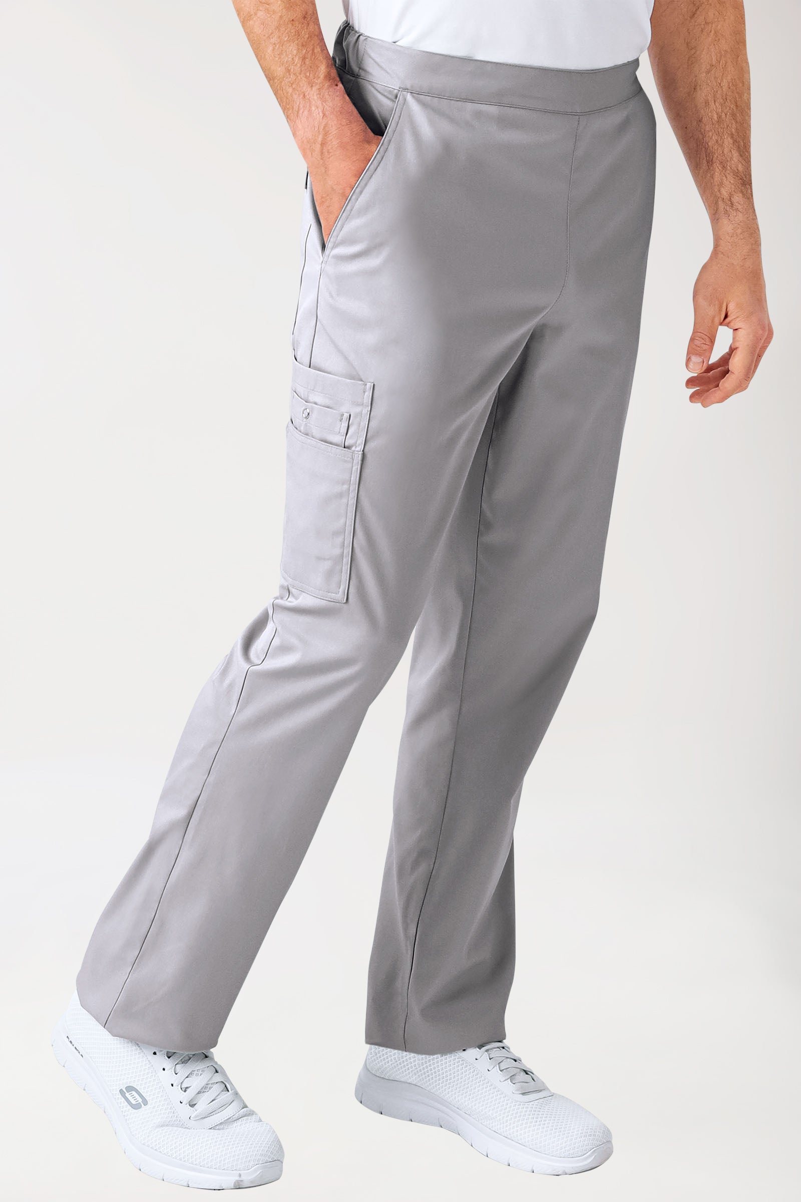 CLINIC STRETCH Hose Unisex - mit Beintasche grau