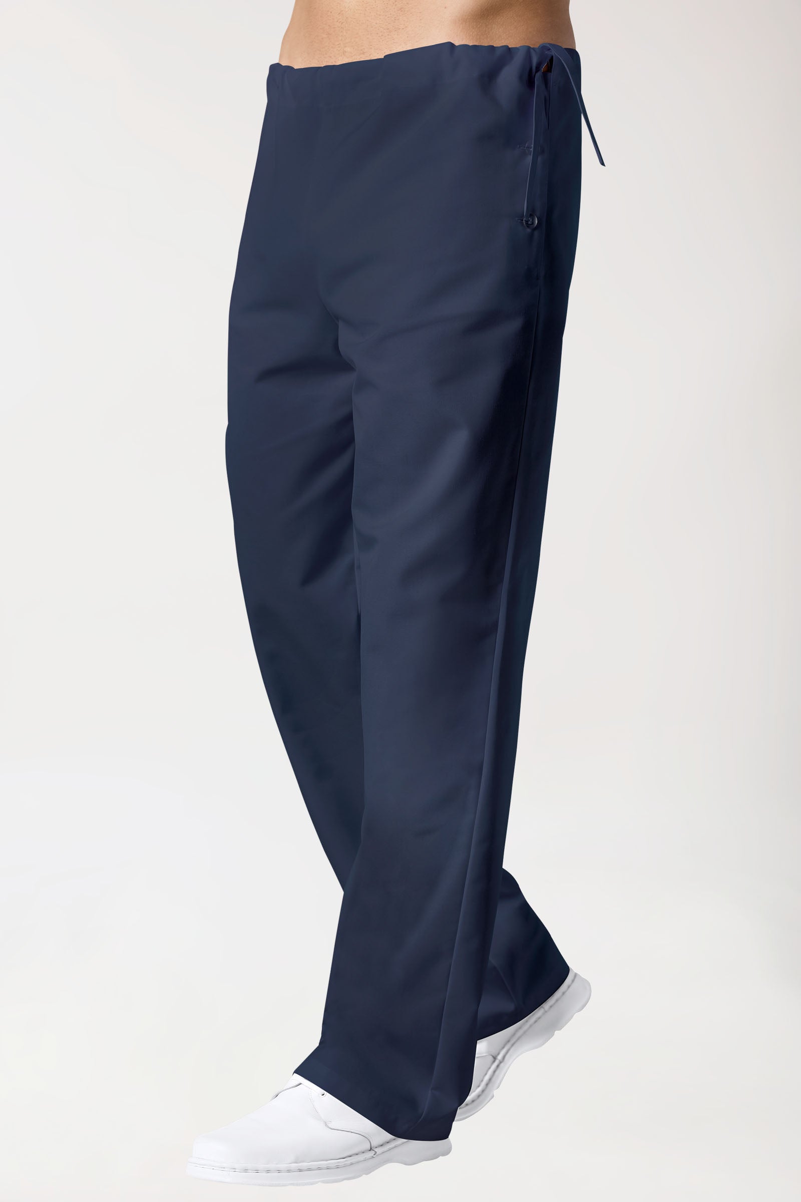 Baumwoll Hose Unisex - seitlicher Knopfverschluss navy