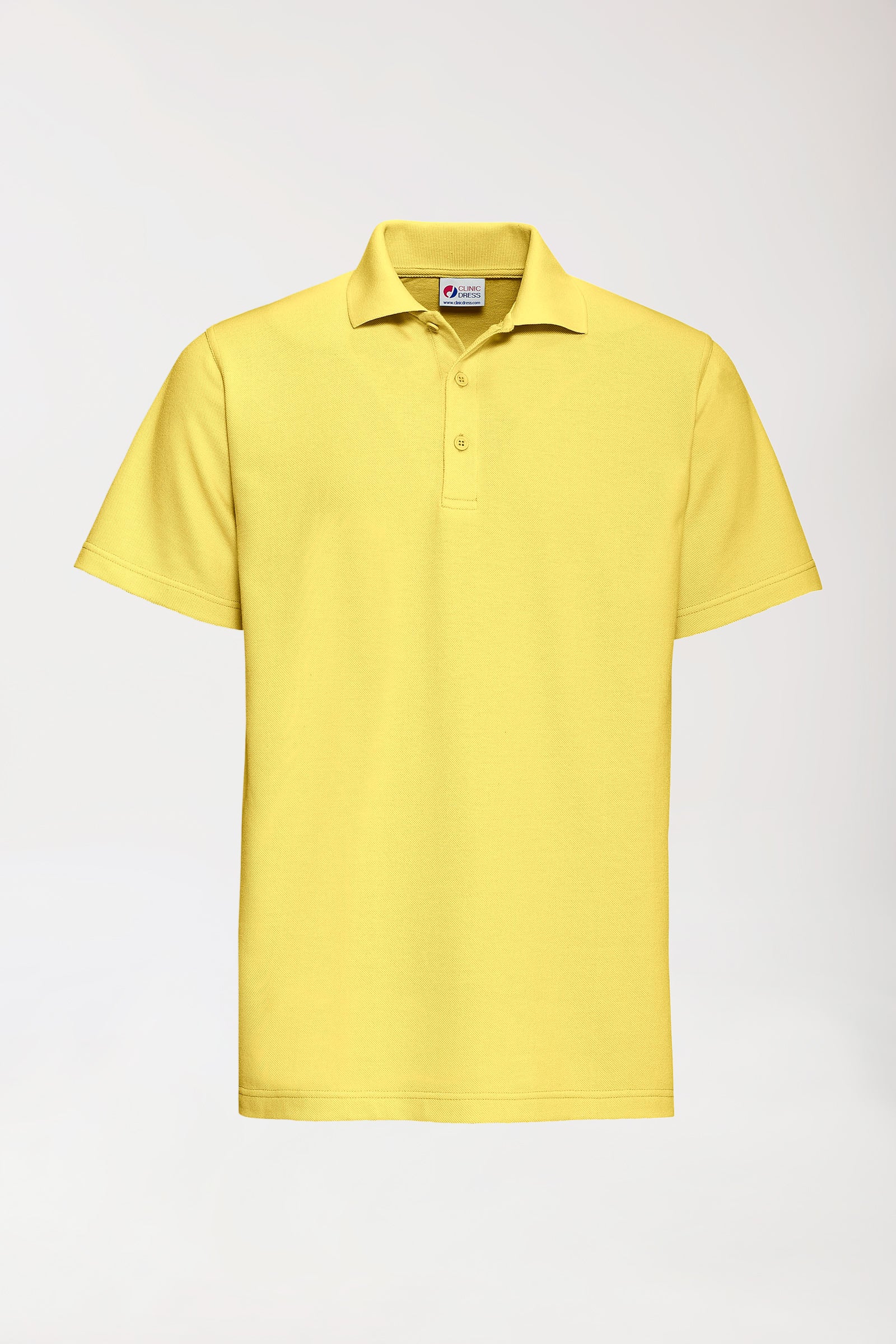 CORE Shirt Unisex - Polokragen gelb, Vorderansicht 