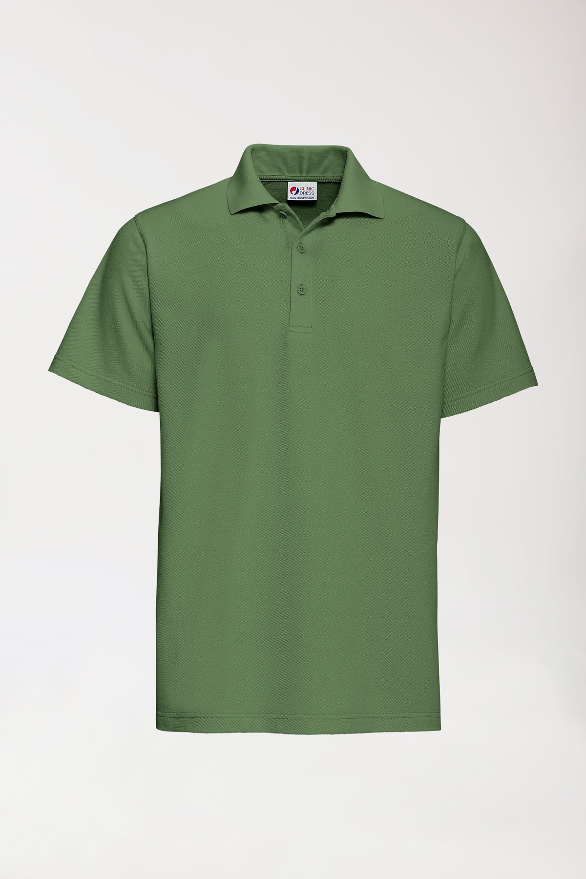 CORE Shirt Unisex - Polokragen wiesengrün, Vorderansicht 