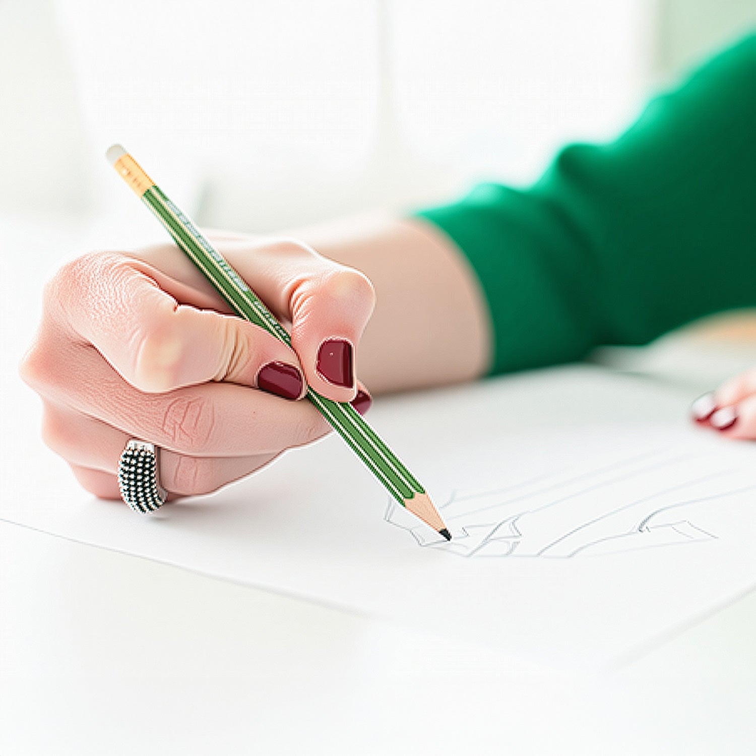 Nahaufnahme, Entstehungsprozess eines Designs.